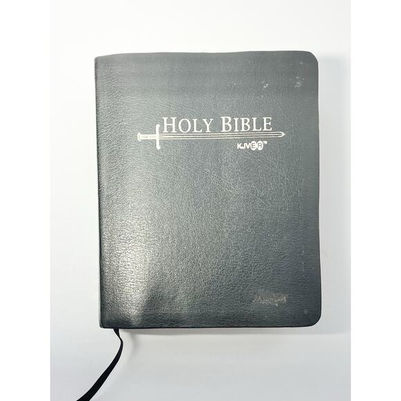 Whitaker House Bible KJVER Black Leather Special Margin Large Print Red Letter - Picture 4 of 12